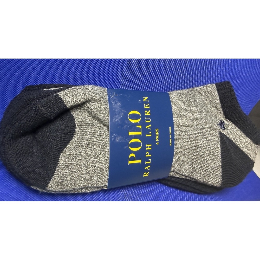 NWT Polo Ralph Lauren Men's Socks Athletic No Show Sneakers Casual 4Pack
